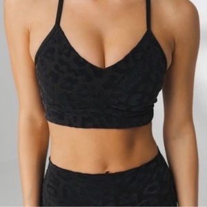 Balance Athletica (Vitality) Black Animal Print Women's Sports Bra